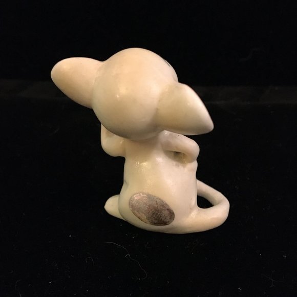 Vintage Retro White Mouse Figurine - Picture 5 of 6